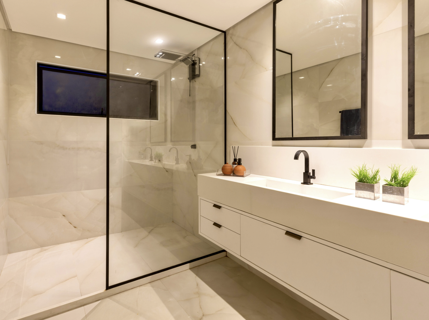 A recently completed AR Constructions bathroom